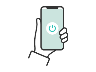 スマホの電源を入れる